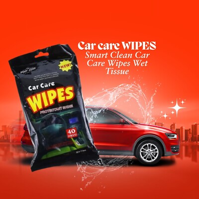 Car Care WIPES-  Smart Clean Car Care wipes wet Tissue