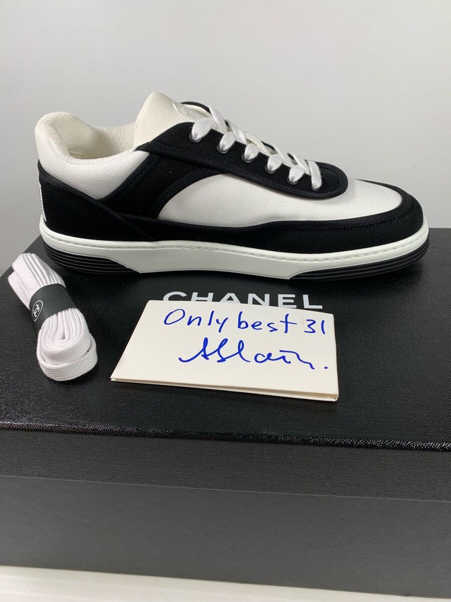 Chanel 2021 Low-Top Sneakers White 38.5 G37488 21S