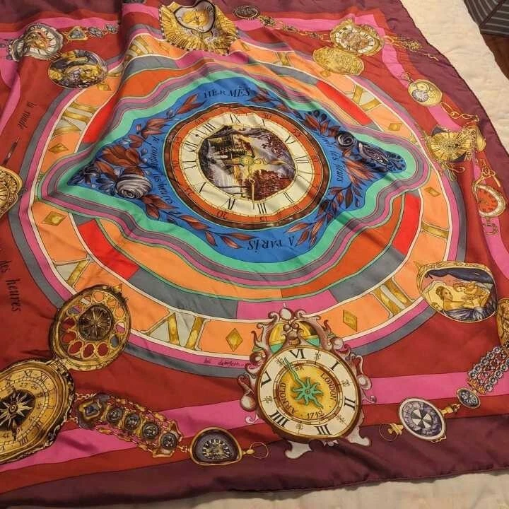 Hermes Silk Scarf - Red