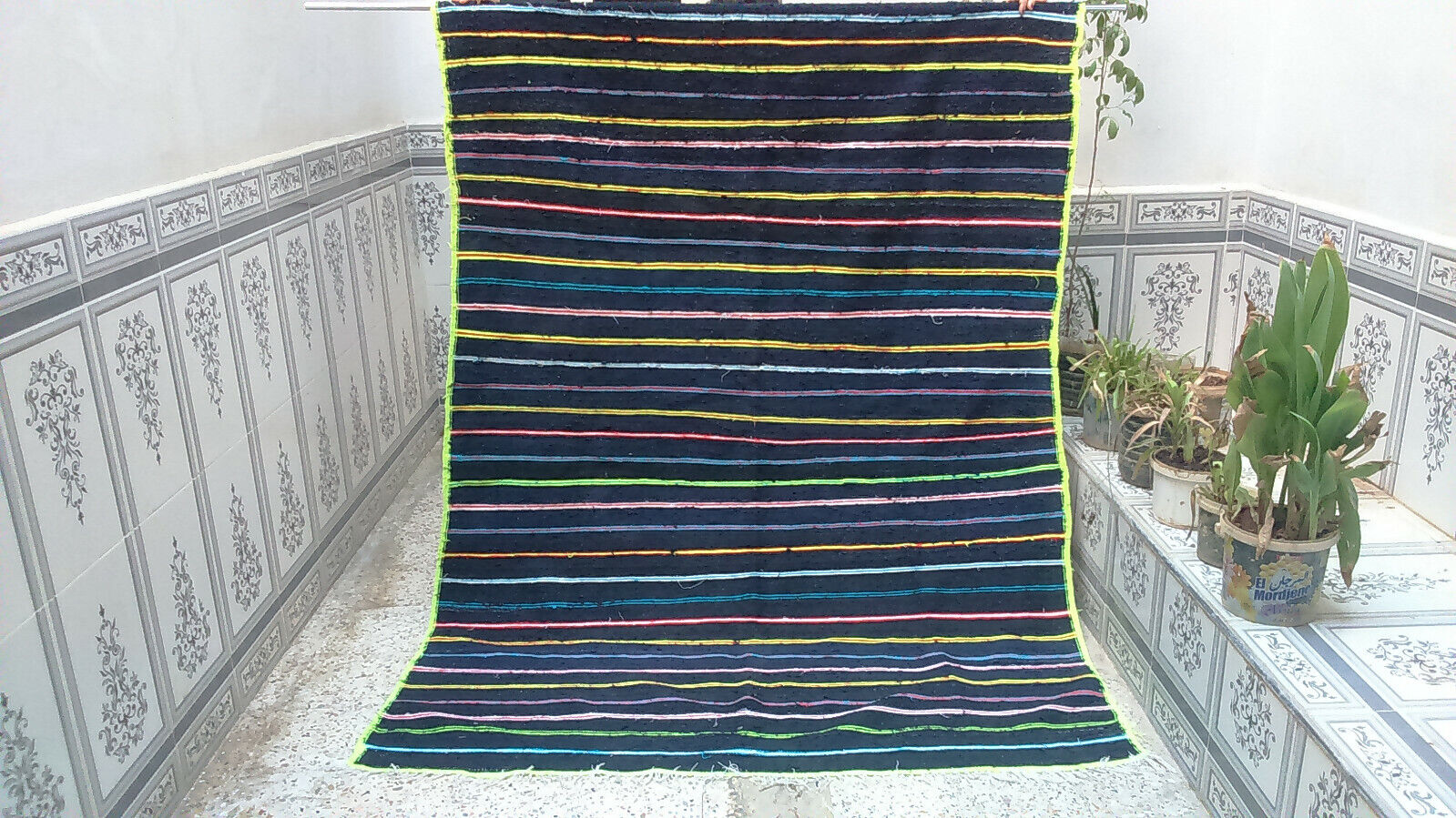 Moroccan Handmade Vintage Rug Azilal Berber Carpet Beni Ourain Tribal Rug