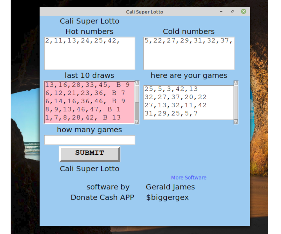California Super Lotto Lottery Numbers software DVD for Windows 7 & 8 ...
