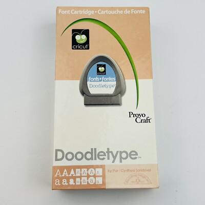 Cricut Doodletype Font Cartridge 29-0054 Provo Craft Complete 2005
