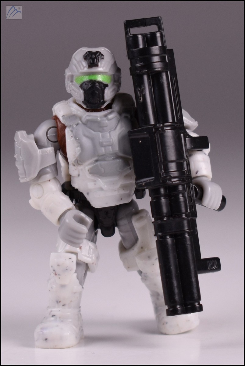 HALO MEGA BLOKS WHITE UNSC MARINE ROCKET LAUNCHER MINI FIGURE
