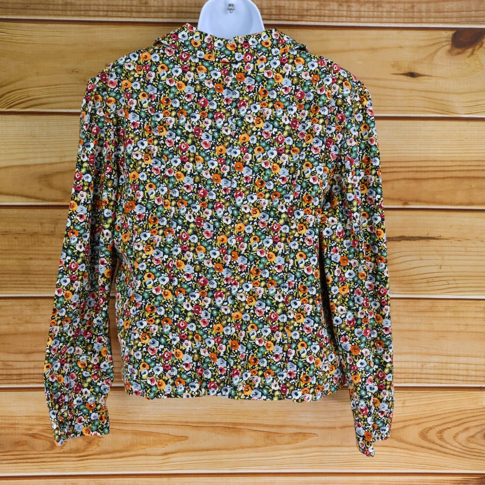 Chaqueta Blazer Christopher & Banks Mujer Talla L Coloridas Flores Bolsillos Negocios Foto 2 de 4