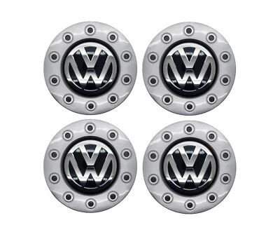 4X Original VW Golf 4 Couvre-Centre Couvercles De Roue Gris 1J0601149A GRB - Photo 1/4