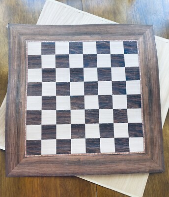 DIY Checker/Chess Game Board WOOD OVERLAY VENEER Face With Back Unfinished