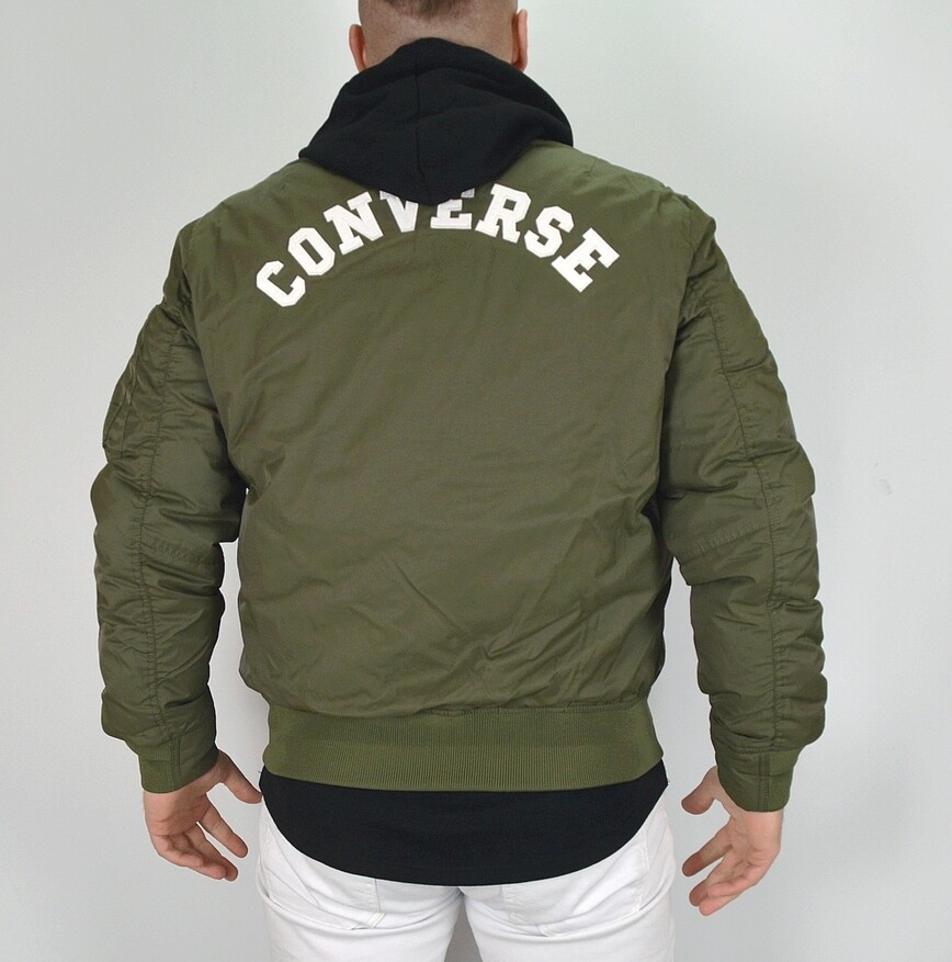 Converse Bomber Down Jacket Men\u0026#039;s Winter MA1 Olive Green M L XL | eBay