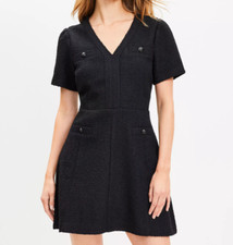 LOFT Tweed Mini Flare Pocket Dress size OP