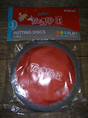 New PGA Tour Tee Up Golf Putting Discs 4-Pack - Practice Balls Stick to Surface