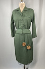<!--F#f_0-->Vintage Skirt Suit SIZE SMALL green wool FRIEDMONT classic 40s 50s retro<!--F/-->