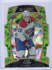  2019-20 UD Allure Cale Fleury Green Quartz Rookie 14/99
