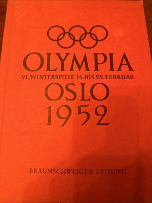 Olympia Oslo 1952. VI. Winterspiele 14. bis 25. Februar. Braunschweiger Zeitung 