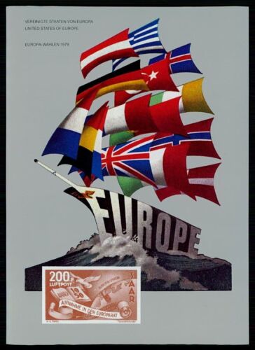 GERMANY S/S 1979 SAAR EUROPA CEPT SHIPS PIGEON FLAGS BANNERS /m4242