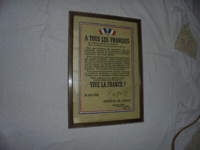 apel de degaulle frame poster