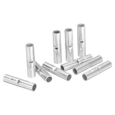 10Pcs 6 Gauge 6 AWG Non Insulated Butt Connectors Wire Seamless Marine Silvery