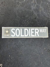 US Army Soldier Way ALL METAL Street Sign - USA πΊπΈ Made 2β