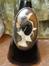 Dragon Septarian Gemstone Handcrafted Ring 9.75 Wicca Amulet~ Wear Your Magick!