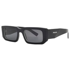 Prada Dark Grey Rectangular Men's Sunglasses PR 06YS 09Q5S0 53 PR 06YS 09Q5S0 53