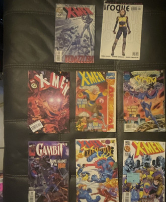 Marvel Comics X-Men Comic Book Lot, Rogue Storm Gambit Cyclops Beast, Modern Age