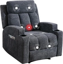 Canmov Manual Recliner Chair with Massage & Heat