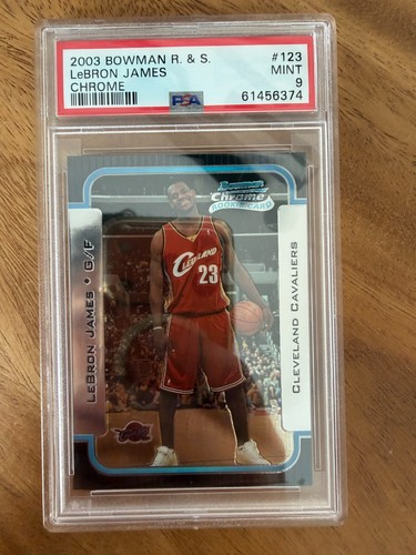 2003 BOWMAN ROOKIES & STARS CHROME #123 LeBRON JAMES ROOKIE RC PSA 9