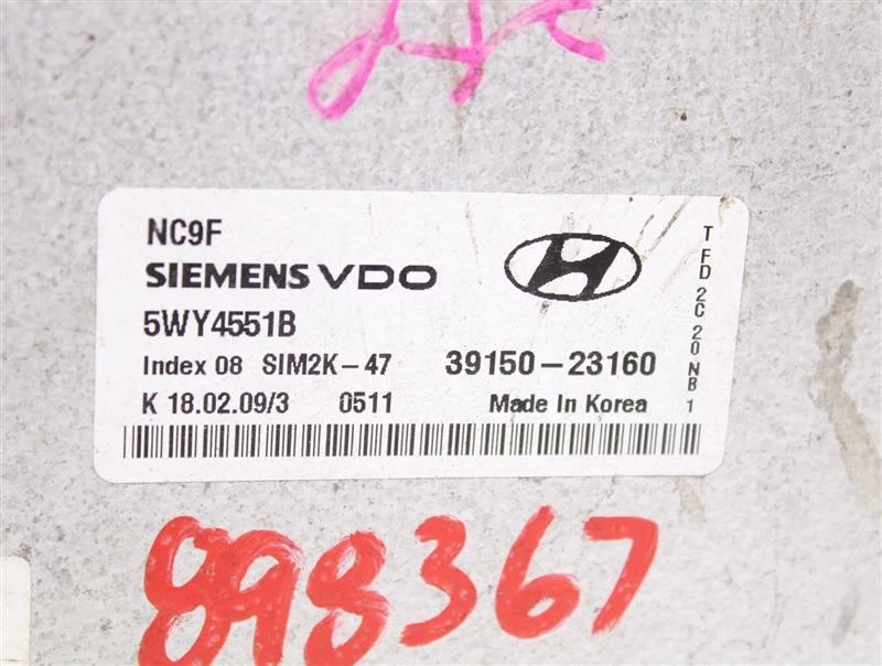 Used Engine Control Module (ECM) fits: 2009 Hyundai Elantra Electronic Control M - Изображение 4 из 4