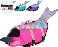Dog Life Jacket Mermaid Safety Dog Vest with Rescue Handle for Swimming Boating