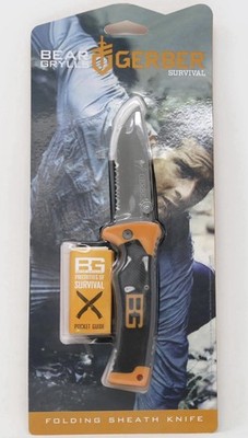 Bear Grylls Gerber Survival Compact Scout Knife Folding  with Survival Booklet.