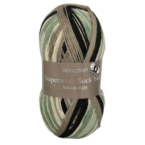 Woolcraft Superwash Sock 4ply Knitting Wool Yarn HS001