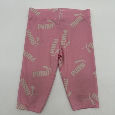 Puma Leggings Toddler Girls Size 24M Pinonlogo Aop ..#33259