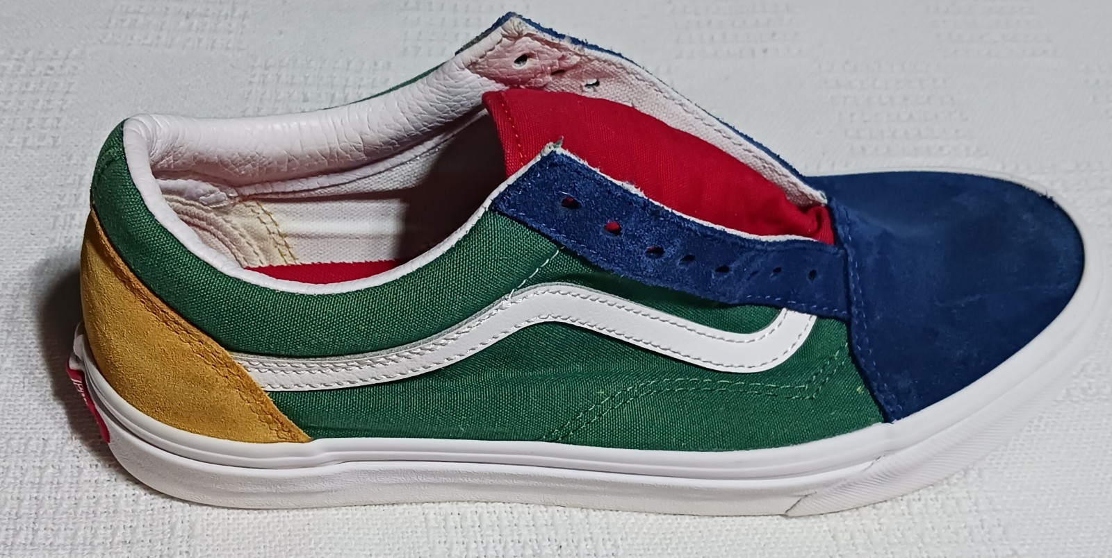 VANS Old Skool "Yacht Club" Sneakers In  Blue, Green, Yellow And Red. Size 9.5 thumbnail 8