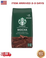 Starbucks Mocha, Ground Coffee, Flavored Roast Hot or Iced Coffee, 11 oz