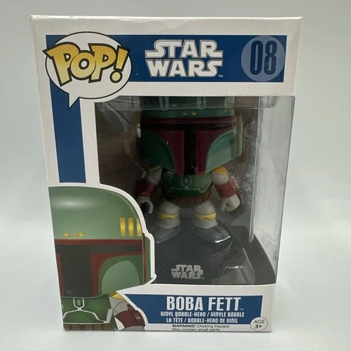 Funko Pop! Vinyl: Star Wars - Boba Fett #8 BLUE BOX SMALL FONT AGE 3+