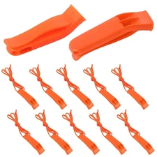 10 Pcs Safety Whistle Marine Whistle Plastic Whistles with Lanyard for Emergency