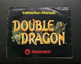 1988 Nintendo NES Entertainment System Double Dragon Game, Manual, Sleeve