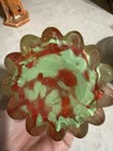 Vintage Murano Style Orange And Green Vase — photo 4