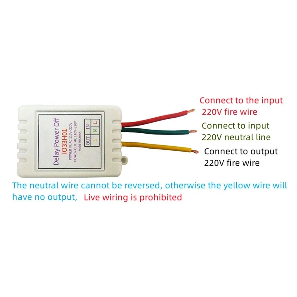 1-480 min temporizador ajustable retraso desconexión controlador AC 110V 220V Ri7799