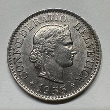 1955 Switzerland 10 Rappen - Coin #C-091