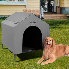 Zooba 42  Outdoor Dog House for Large Breeds, Durable Large Dog Shelter with Wea
