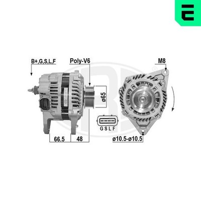 Lichtmaschine Generator Lima ERA 209645A 14V für MITSUBISHI L200 TRITON KA4T 16V