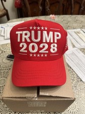 NEW Release Donald Trump MAGA 2028 Red Hat Official Cap 2025 Cali Fame In Hand