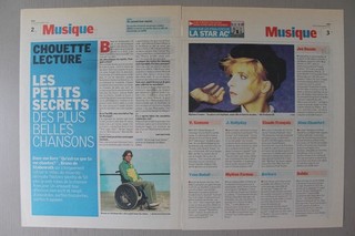 MYLENE FARMER BELGIQUE ARTICLE DE PRESSE SUR PAGES NON DECOUPEES 2006