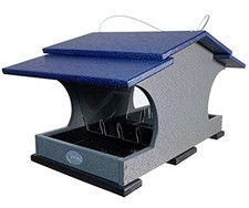 JCS Wildlife Large Poly Hopper Bird Feeder  - Mounting Pole Bundles Available!