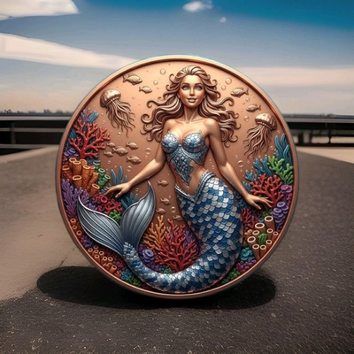 #ad 5 Troy Ounces Copper. 999 Mermaid #2 in Mythical Creatures Series Mintage 1000 $39.95