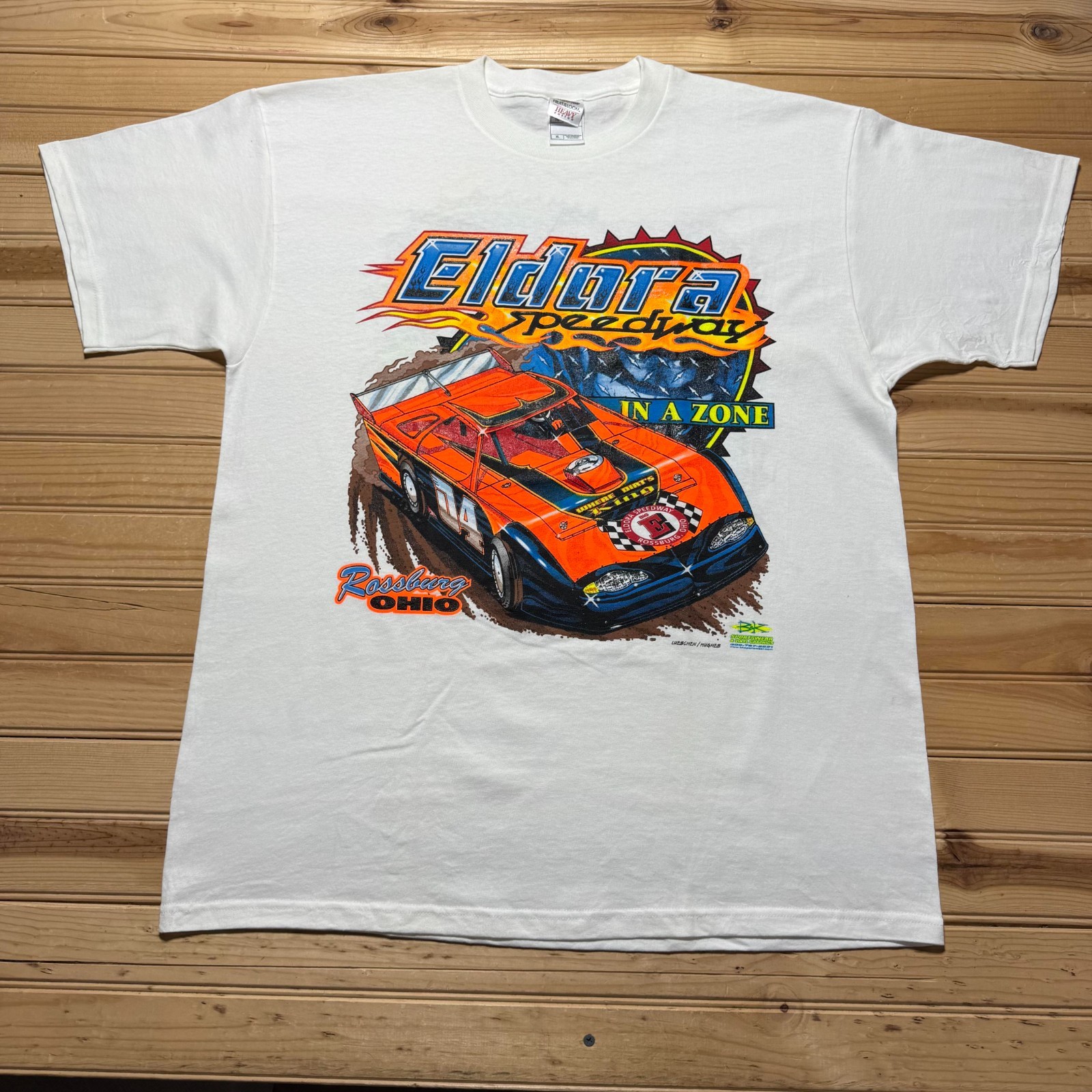 Vintage 2004 Eldora Speedway 50th Anniversary Rossburg Ohio Racing T-Shirt - XL