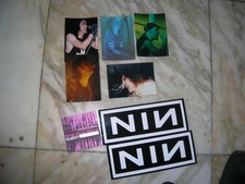 NINE INCH NAILS STICKER LATE 90'S LARGE W/5 UNPUB .PHOTOS 3X5 GLOSSY LOT OF 8