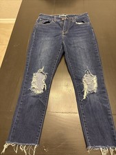Levi  s 721 High Rise Skinny Jeans Size 27 Blue Frayed 1369 