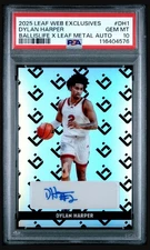 PSA 10 - DYLAN HARPER #/597 Auto - 2025 Leaf Web Exclusive Ballislife X Metal RC