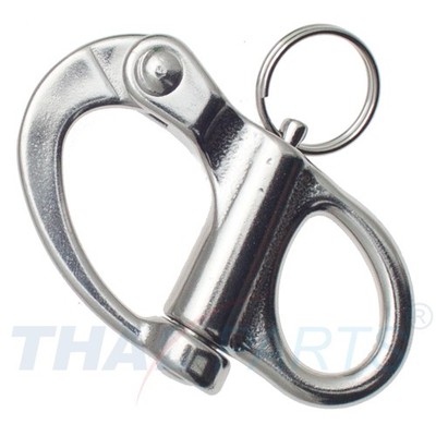 Fallschäkel Länge 66mm Edelstahl rostfrei Niro V4a Schnappschäkel