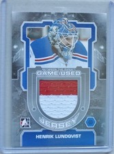 Henrik Lundqvist New York Rangers Goalie 2012-13 ITG BTP Game Used Jersey Silver